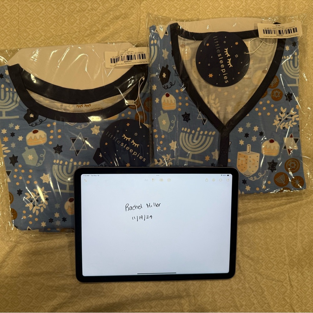 Little Sleepies Chanukah pajama tops